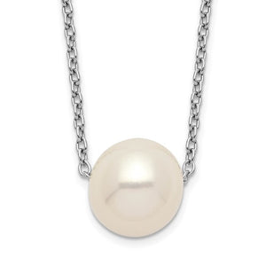 Sterling Silver 9-10mm Pearl Necklace