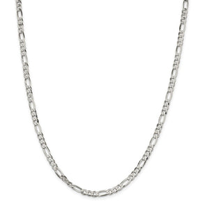 Sterling Silver 4.5mm Flat Figaro Chain