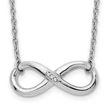 Charger l&#39;image dans la galerie, Silver and Diamond Infinity Necklace
