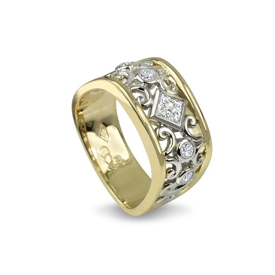 Max Strauss Ring Diamond Ring Right Hand Ring Princess Diamond Ring 
