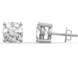 14k White Gold Lab Diamond Studs