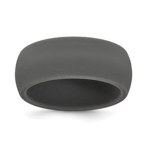Silicone Dark Grey 8.7mm Domed Band