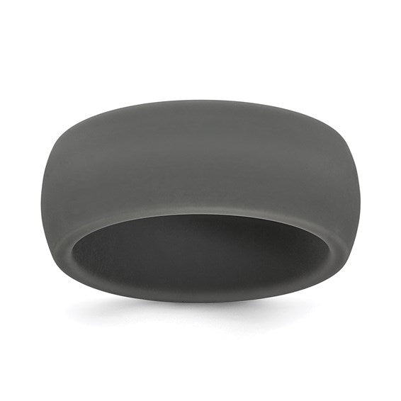 Silicone Dark Grey 8.7mm Domed Band