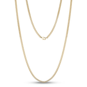 2.5mm Gold Steel Box Link Chain 24"