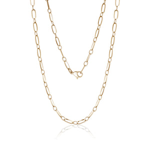 Elongated Paperclip Link Necklace