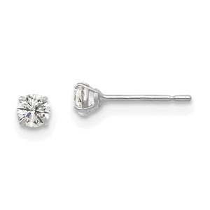 Yellow or White Gold CZ Studs