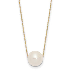 14K Round White Pearl Rope Necklace