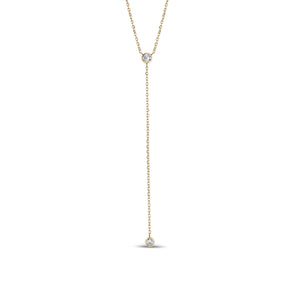 Gold Stainless Steel C.Z Necklace 18"