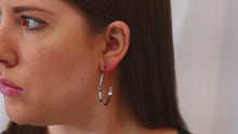 Load and play video in Gallery viewer, Steel Hoop Earrings 30mm
