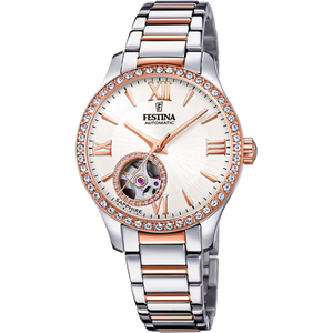 FESTINA SILVER AUTOMATIC STAINLESS STEEL WATCH