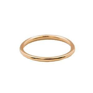 Sterling Silver Rose Gold Plated Plain Stackable